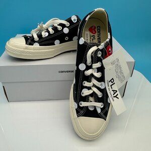 Comme‎ des Garçons PLAY CdG Converse Unisex Polka Dot Sneakers, Size 8M/10W
